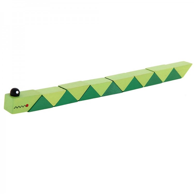 Дървена играчка змия 4 Дървена играчка змия - Image 2